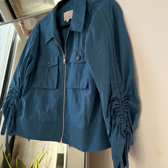 Cinq à Sept Women’s Designer Teal Utility Jacket Size 6 Blue Dale - Picture 2 of 8